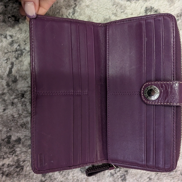 Monogram Purple and Tan Wallet - Picture 3 of 4